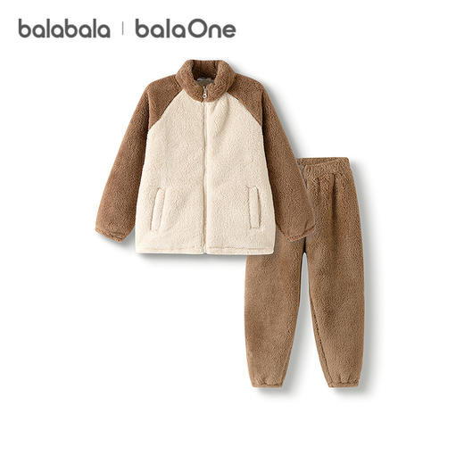 巴拉巴拉balaOne儿童睡衣套装2025冬季新款厚珊瑚绒男女童家居服 商品图4