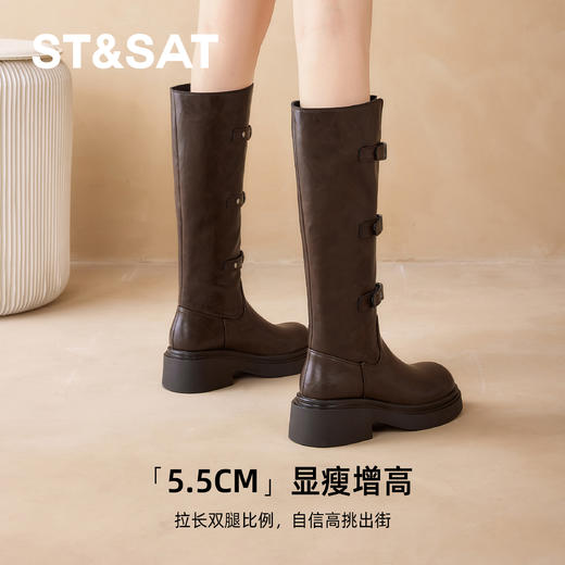 【筒高可选】星期六酷飒风双扣厚底时装短靴SSD4117CJJ/SSD4117CJL 商品图8