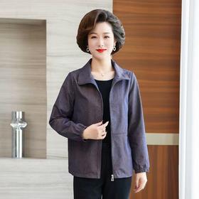 妈妈装春秋新款风衣洋气中老年薄款上衣50岁秋装休闲短款外套