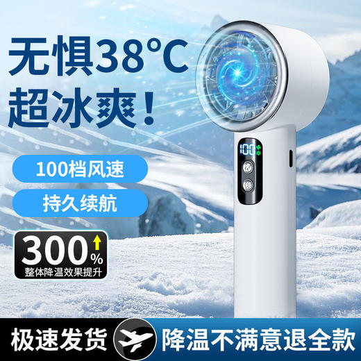 随身便携，超航续航【冰感风！速降温】冰敷制冷小风扇充电款长续航迷你手持风扇usb小型电风扇。ha 商品图0