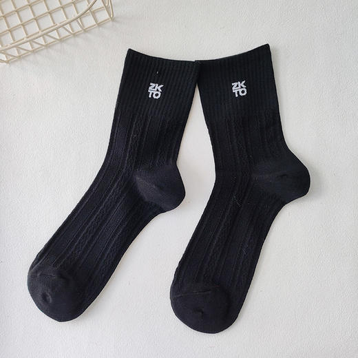 基础-简约字母提花男袜-纪念日百货门店同款165444494 商品图4