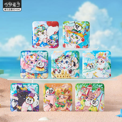 《非人哉官方店》有兽焉X奇米蛋联名福瑞乐园马口铁徽章盲盒动漫吧唧 商品图0