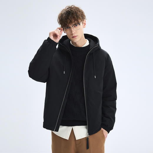 gxg.jeans男装25冬款男士连帽羽绒服保暖简约百搭日常通勤青少年短款羽绒服K&C 商品图2