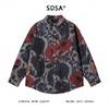 732SDSA男士秋冬新款痞帅男装潮流复古撞色花卉印花纽扣翻领长袖衬衫 商品缩略图1