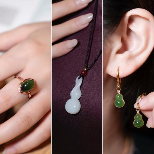 证书保障！【和田玉首饰】羊脂白/碧玉/猫眼，山料，多款吊坠、戒指、耳饰，闭眼入的质感好物，点缀姐妹们的日常高级感！一件羊脂白吊坠、一枚碧玉戒指，都在举手投足间散发温润气质~ 商品图0