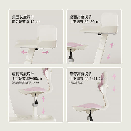 【升级马鞍式座椅】天文一体式儿童学习桌小学生写字桌可升降课桌椅套装家用移动书桌 商品图1