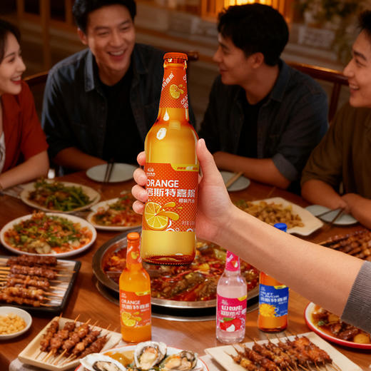 燕京倍斯特嘉槟橙味汽水500ml*12瓶 商品图3