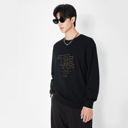 gxg.jeans男装【100%棉】25秋款软绵亲肤舒适百搭青少年男士圆领套头卫衣K&C 商品图2