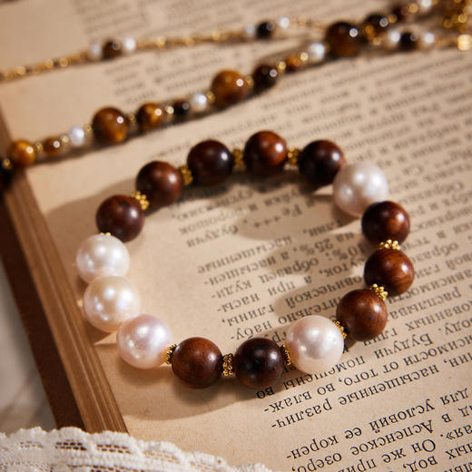 Manreya玛芮雅“檀珠映月”珍珠檀木手串|檀木，珍珠 商品图5