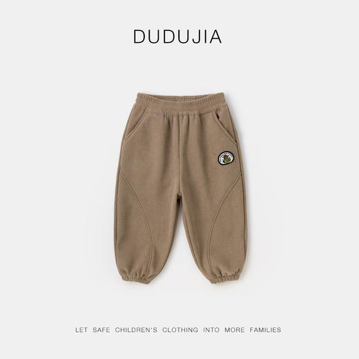 嘟嘟家儿童加绒裤子冬季新款男童运动裤冬装女童休闲裤保暖童装 商品图6