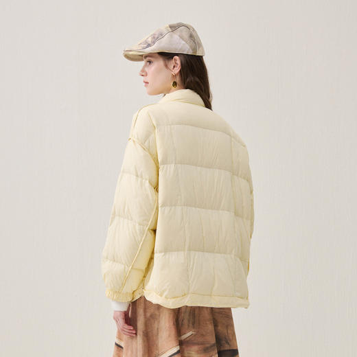 谜底两面穿羽绒服女2025年冬季新品立领百搭鸭绒短款女254MY1705 商品图2