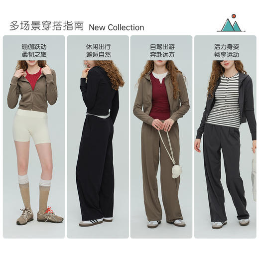 跃牌【周游世界】秋冬新款瑜伽服女晓星氨纶高弹透气健身服带帽拉链外套TP1012/PT2417 商品图1