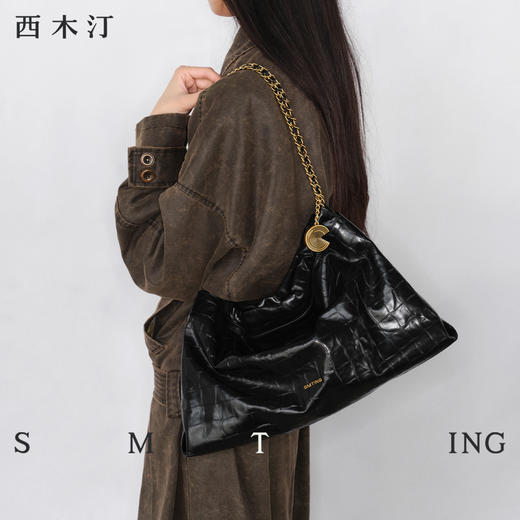 【种草好物馆专属】西木汀 悠途 头层牛皮包包新款女托特包大容量链条包红色婚包5868/5709 商品图2