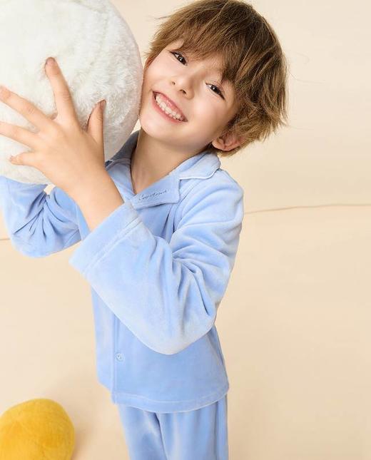 【春上新】8楼爱慕儿童Aimer Kids男孩绒绒暖心开衫长袖家居AK241K891，吊牌价359元 商品图2