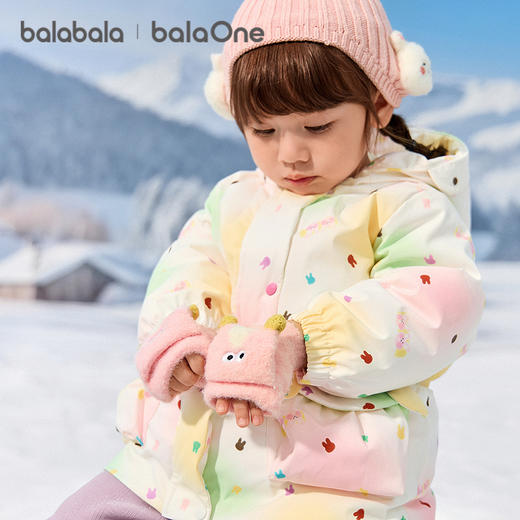 巴拉巴拉balaOne儿童手套翻盖男女童2025新款卡通舒适柔软可爱萌 商品图2