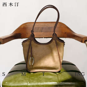 【种草好物馆专属】西木汀 榛巧咖啡 托特包2025新款大容量女小个子单肩斜挎包包5858-1/5858