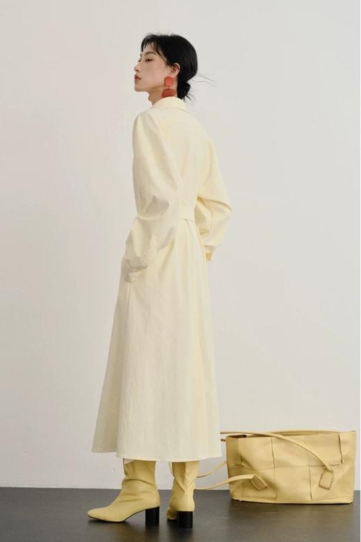 Kai & Kiera 杏色简约设计感衬衫连衣裙 21276 商品图6
