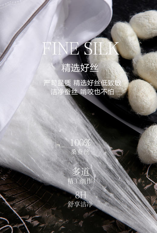 自然醒伊芙琳玻尿酸桑蚕丝被玻尿酸桑蚕丝长丝春秋被轻奢60支全棉大提花冬被单人双人被四叶草LB 商品图7