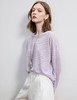 朦胧美妙MOC*同款淡紫天丝亚麻长袖针织衫 商品缩略图5