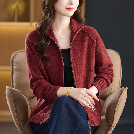 立领夹克上衣，休闲棒球服CC-10-6637 商品图3