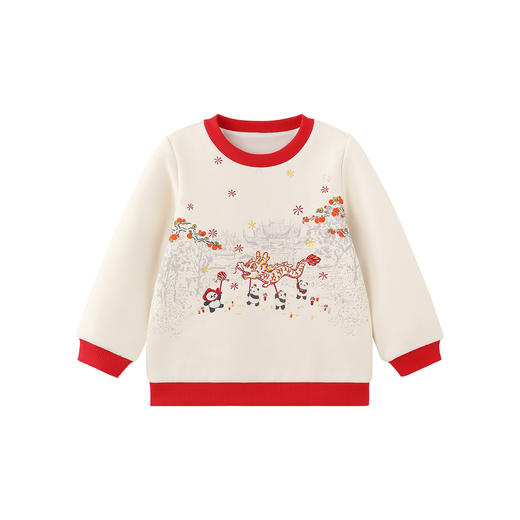 英氏儿童套头衫新年龙喜庆卫衣男童男宝宝柔软亲肤绒衫秋冬新款 商品图4