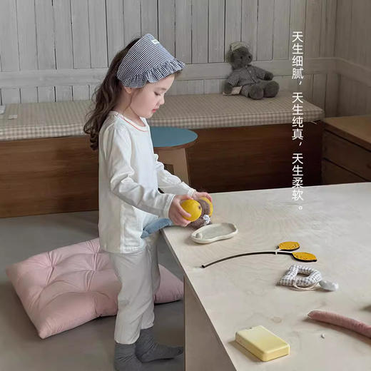 【69元起2套】安美雅儿童有机棉内衣套装 韩版男女童纯棉磨毛秋衣秋裤 商品图1