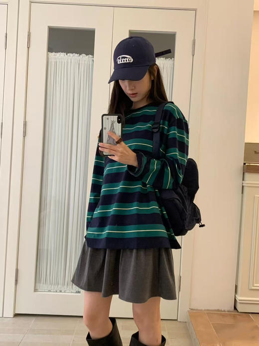 miu的配色都太喜欢了！敲显白的miu家条纹长袖T恤！ 商品图10