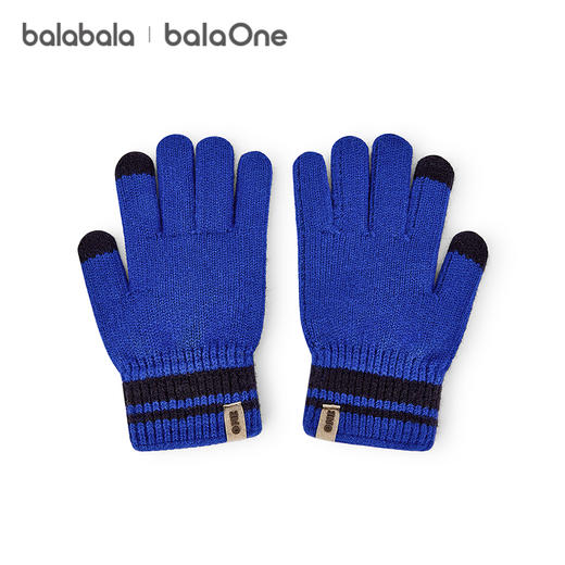 巴拉巴拉balaOne儿童手套男童撞色五指2025新款保暖舒适时尚简约 商品图4