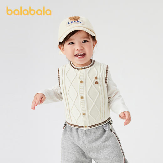 【商场同款】巴拉巴拉宝宝马甲男童针织衫圆领开衫毛衣2025秋新款 商品图1
