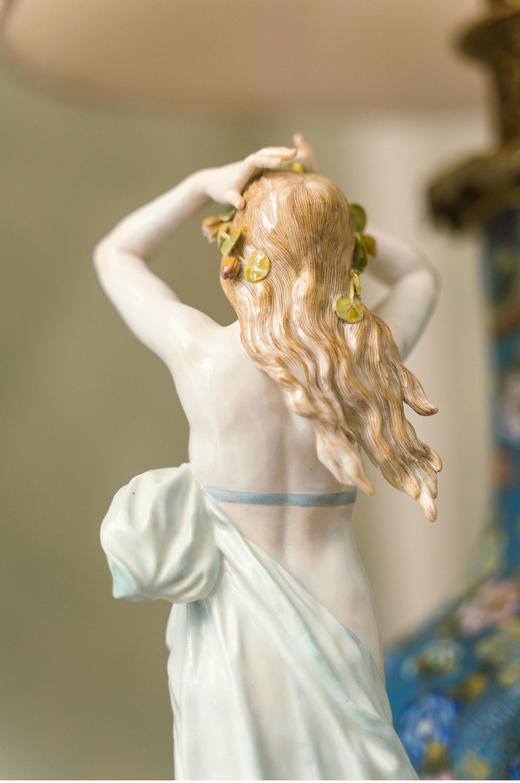 独角鹿西洋古董19世纪末20世纪初德国著名瓷窑梅森Meissen出品「维纳斯的诞生」瓷偶 商品图4