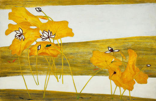 【已售】独角鹿西洋古董2017年中国台湾国立历史博物馆授权制作出品著名旅法艺术家常玉创作限量版画作品《荷花》 商品图2