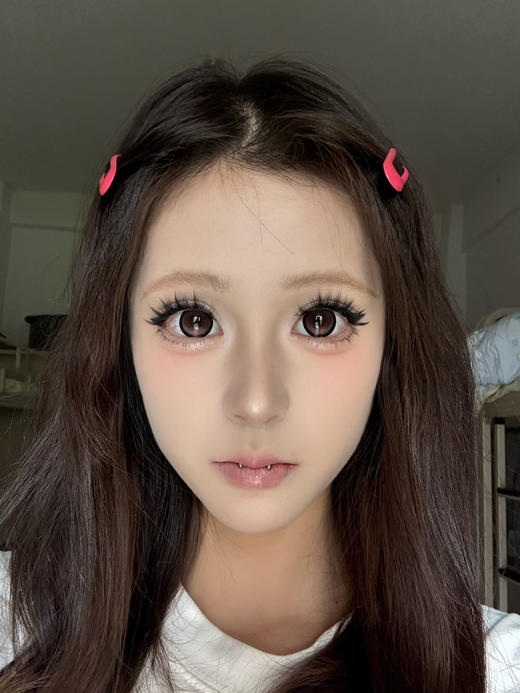 <大直径>Liliyacon-桃之夭夭 棕-14.5mm【日抛六片装/半年抛 0-1000度 含525/575】 商品图1