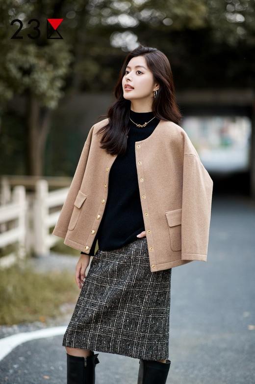 23区日系秋季通勤修身羊绒羊毛混纺半高领毛衣打底毛衫商场同款 商品图3