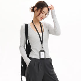 跃牌【周游世界】秋冬新款瑜伽服女V领开衫小个子修身螺纹长袖外套TP0909