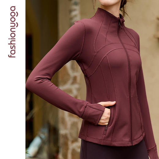 凡圣瑜伽经典修身加绒外套F14872 商品图4