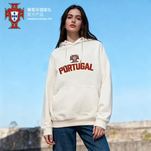 【官方正版】葡萄牙国家队 | 米色帽衫C罗印号连帽卫衣男女同款 商品图2