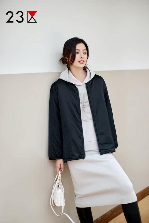 23区日系秋冬季通勤职业混纺空气棉直筒一步半身裙铅笔裙商场同款 商品图3