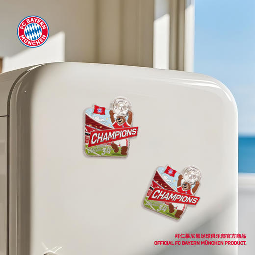 【官方正版】拜仁慕尼黑足球俱乐部丨夺冠纪念Berni冰箱贴球迷周边礼物 商品图2