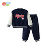 【美式撞色棒球服】秋冬新款男童加绒保暖运动休闲卫衣卫裤两件套ZB3ET056 商品缩略图3