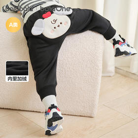 巴拉巴拉balaOne宝宝裤子儿童长裤2025秋冬新款加绒pp裤保暖萌趣