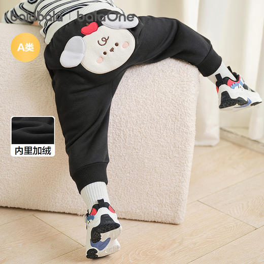 巴拉巴拉balaOne宝宝裤子儿童长裤2025秋冬新款加绒pp裤保暖萌趣 商品图0