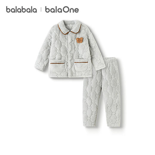 巴拉巴拉balaOne儿童家居服套装男童女童2025冬季新款加绒保暖萌 商品图4