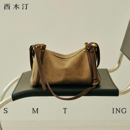  【种草好物馆专属】西木汀 相见 手提枕头包牛皮斜挎包2025新款慵懒风百搭包包女5857 商品图0