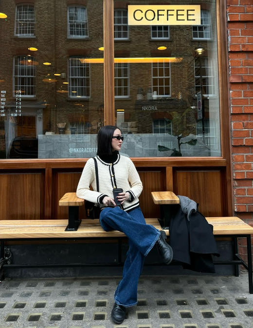 【开放日忙 秒杀价已调 直接拍】返场 小禾香风 白月光 镂空撞色针织 外套 开衫 温柔减龄款 可儿自留款 好温柔 好温暖 商品图8