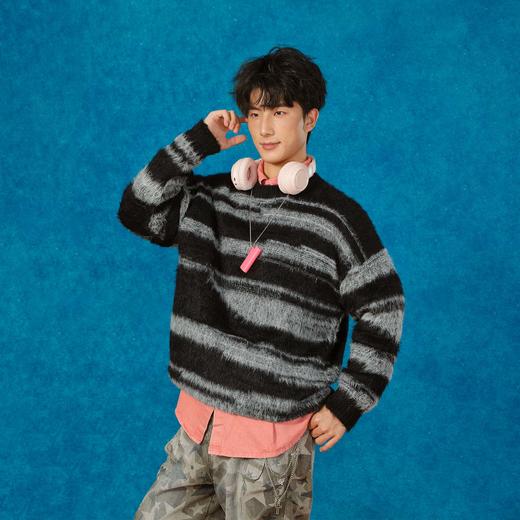 潮流条纹套头毛衣-纪念日百货门店同款166196066 商品图2