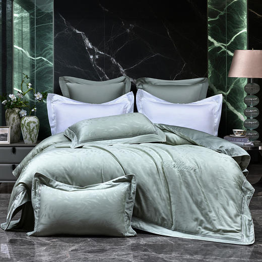 多喜爱 60S全棉色织提花四件套 夏慕/谜语/尤希hl【60S长绒棉】 【轻奢礼箱】【三方拼边设计】【宽边枕袋】【精美刺绣】轻奢品质 柔润丝光 质感柔滑 莹亮光泽 花型立体 商品图8