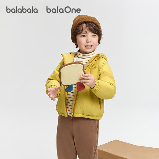 巴拉巴拉balaOne儿童棉服女童男童外套新款童装2025秋冬三防发热 商品图2