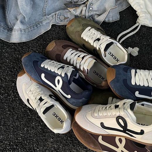 【XGXC】拼色百搭潮流真皮阿甘鞋增高显瘦德训鞋XG2619-1 商品图5