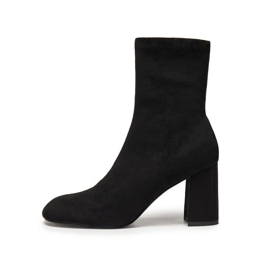 【云粉节】【思加图】BF楼思加图2025新款黑色显瘦时装靴弹力靴瘦瘦靴中靴高跟靴女H8088, 吊牌价1790，活动价1358 商品图4