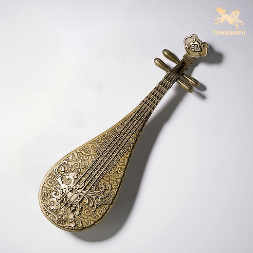 铜师傅《龙凤琵琶》客厅桌面铜乐器摆件 家居装饰工艺品 送礼摆件 商品图4